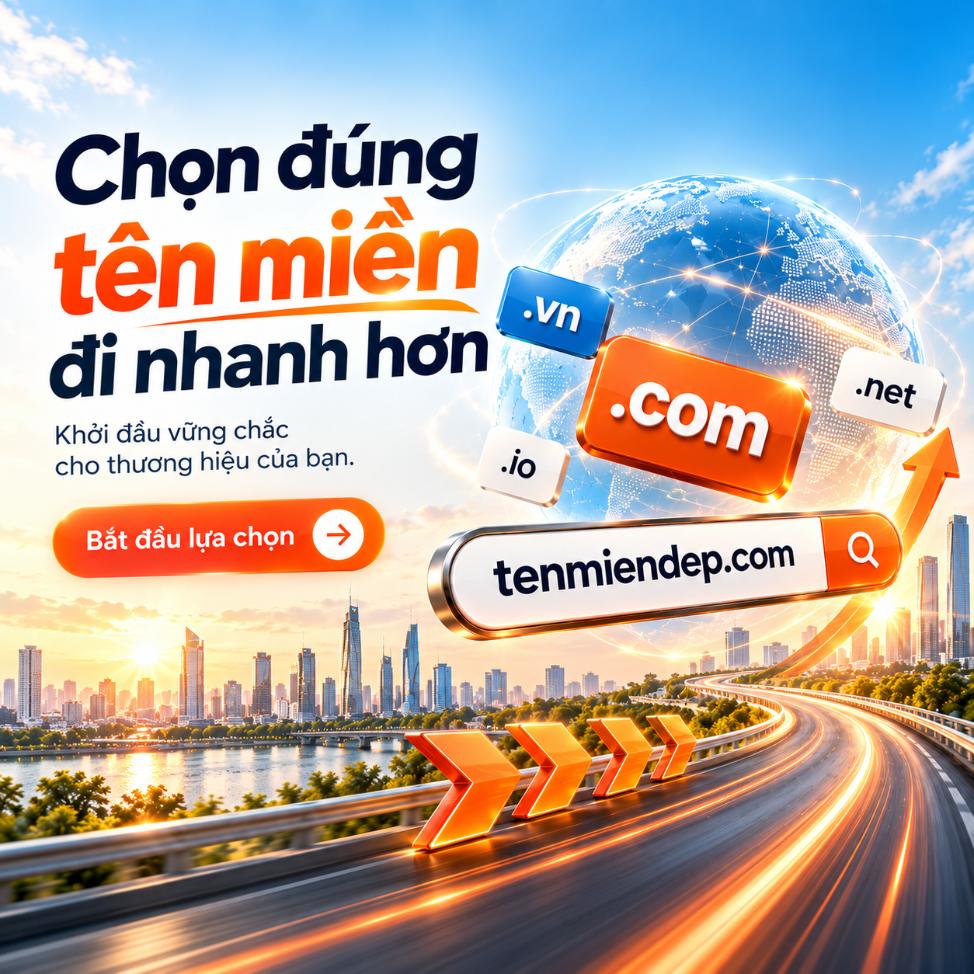 Chọn đúng tên miền đi nhanh hơn